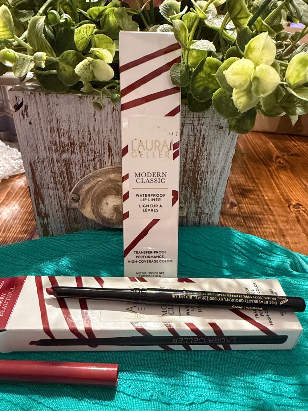 2 Laura Geller Waterproof Lip Liners in Berry Beautiful